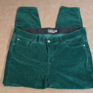 Torrid Green Bombshell Skinny Corduroy Jeans Size 22
